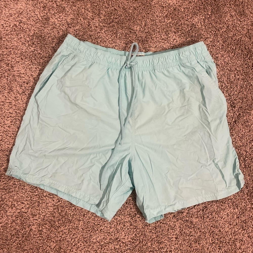 EUC - Men’s J.Crew Light Blue Swim Trunks - Size: Large